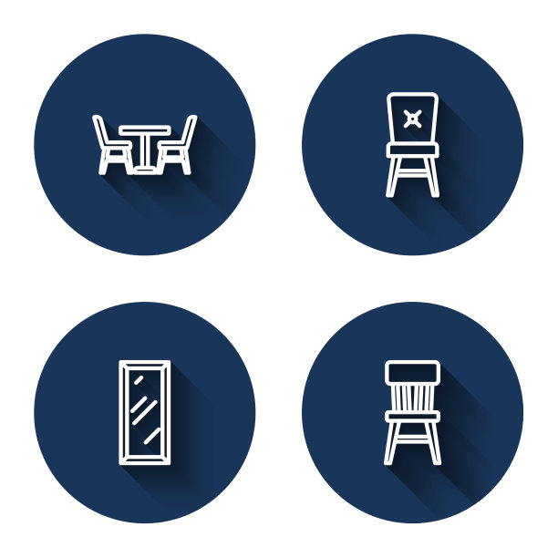 设有直线桌和椅椅大全长图片下载