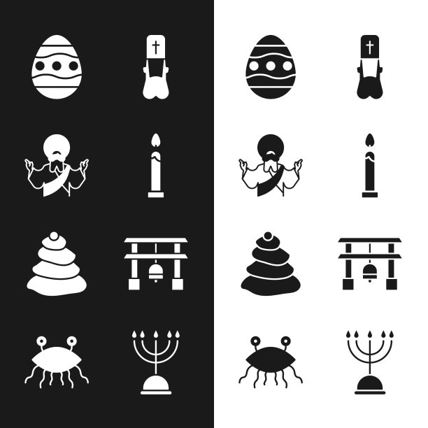 点燃蜡烛耶稣基督复活节彩蛋图片下载