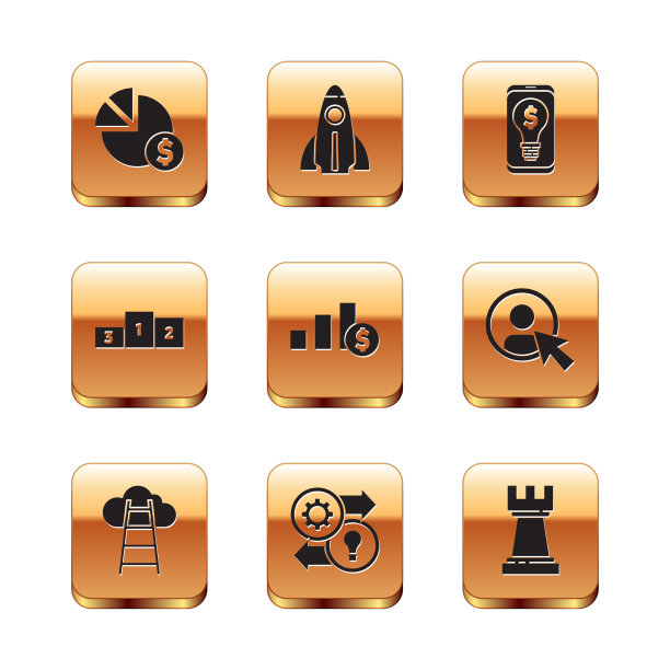 用终点旗设置饼图和美元楼梯图片下载