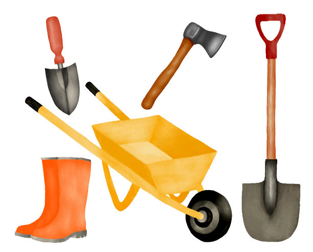 各种园艺项目的集合图片下载