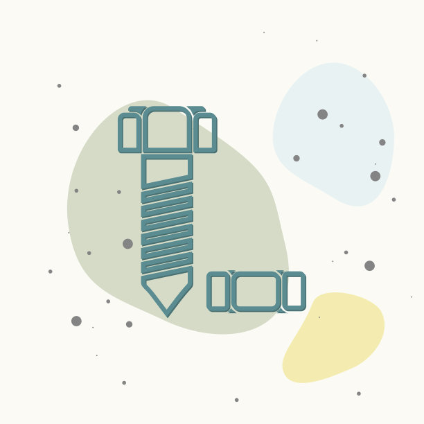 彩色背景上的螺栓和螺母图像图片下载