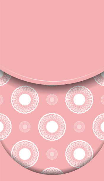 粉色背景与抽象的白色图案和图片下载