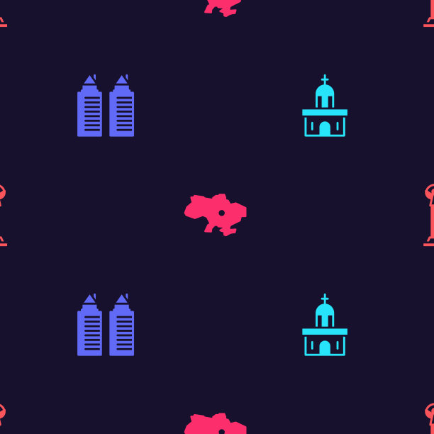 设置教堂建筑两个塔的地图图片下载