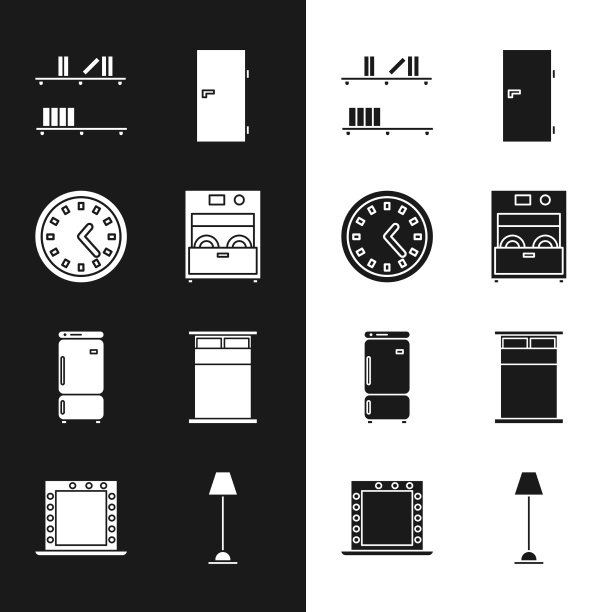 集厨房洗碗机机器时钟架与图片下载