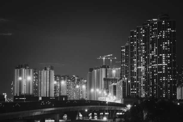 观景拥挤的九龙城在奥林匹克，香港图片下载