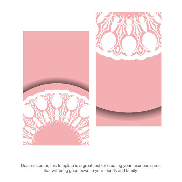 名片在粉红色与抽象的白色图片下载