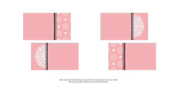 名片在希腊白色图案的粉红色图片下载