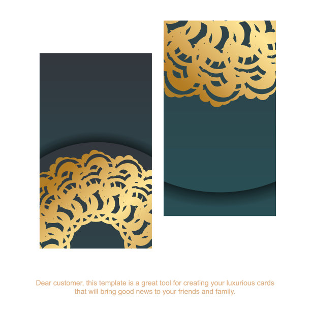 访问名片与梯度绿色图片下载