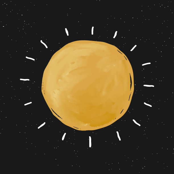 画太阳涂鸦图标可爱的星系图片下载