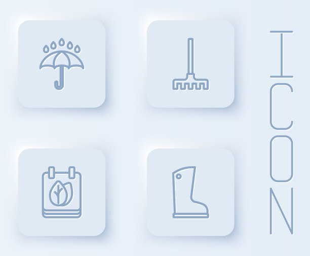 设置线伞和雨点花园耙图片下载