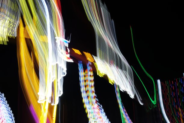 游乐设施的灯光-游乐场图片下载