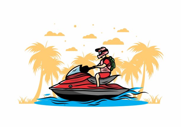 沙滩上的喷气天空运动插图图片下载