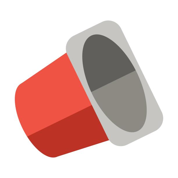 塑料酸奶罐子。垃圾回收站。垃圾容器分类的矢量图。卡通塑料、玻璃、金属、有机、纸质垃圾为白色孤立垃圾箱图片下载