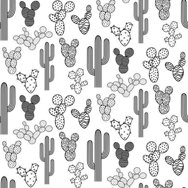 仙人掌无缝模式图片下载