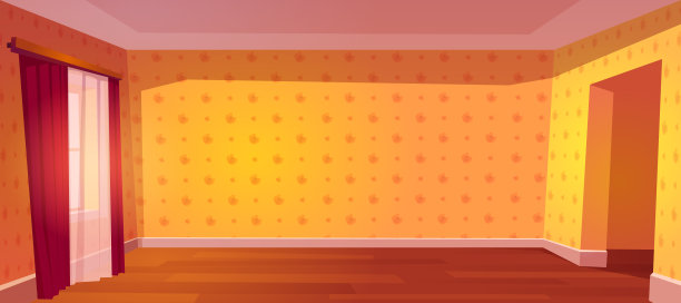 家里或公寓的客厅或卧室空着图片下载