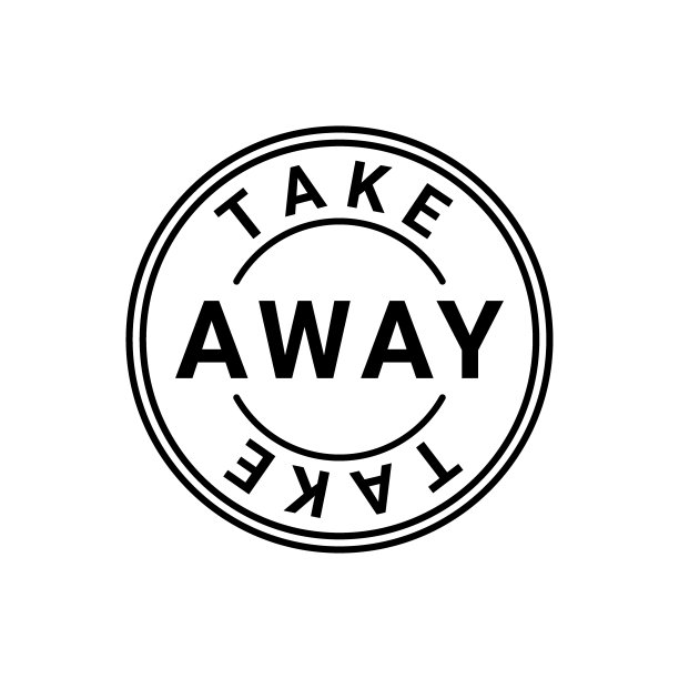 外卖标志为食品袋，线图标在圆圈。外卖服务。标志免费外卖为快速送货服务。矢量图图片下载