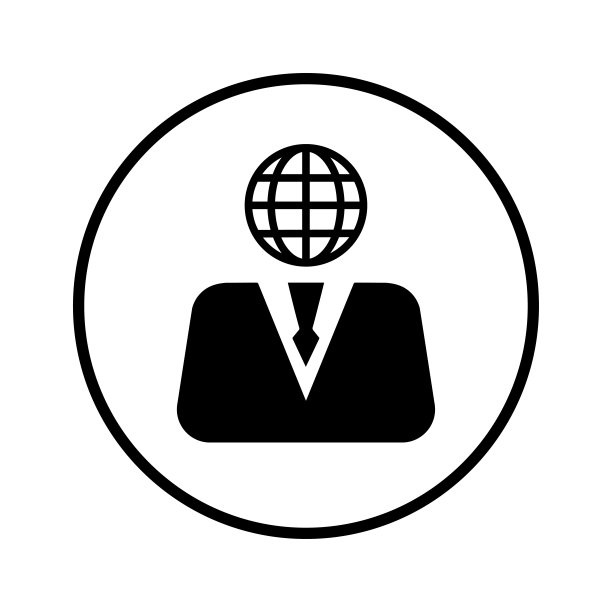 商业，全球，专业图标。黑色的矢量图形。图片下载