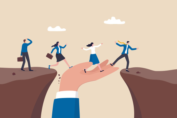 支持帮助解决问题，经理指导或指导帮助团队成功，领导指导员工实现目标理念，巨手帮助业务人员跨越问题鸿沟。图片下载