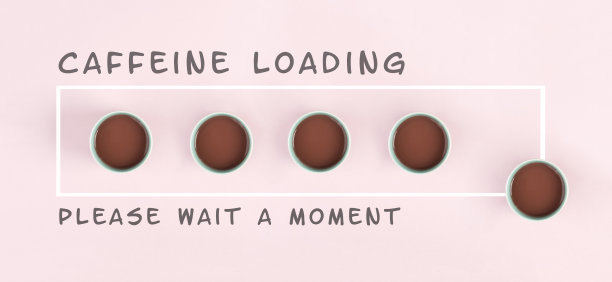 一杯咖啡进度条，能量加载，早上醒来，热饮早餐，从工作中休息，更有生产力的咖啡因图片下载