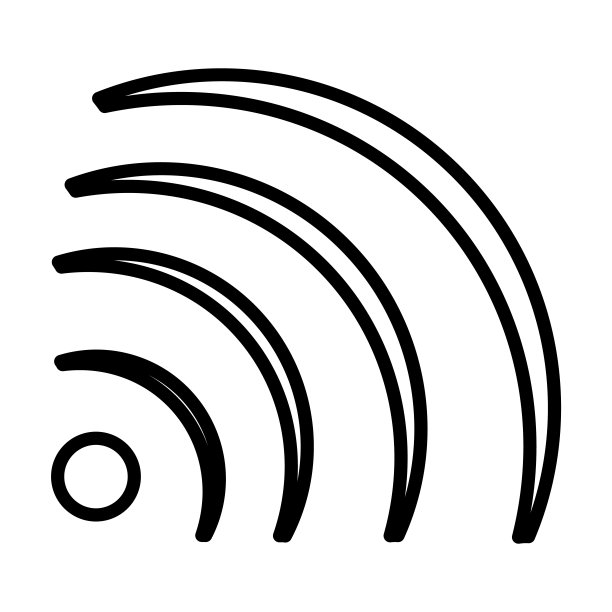 提要图标。细线性饲料轮廓图标孤立的白色背景。直线矢量馈送符号，网页和移动的符号。图片下载