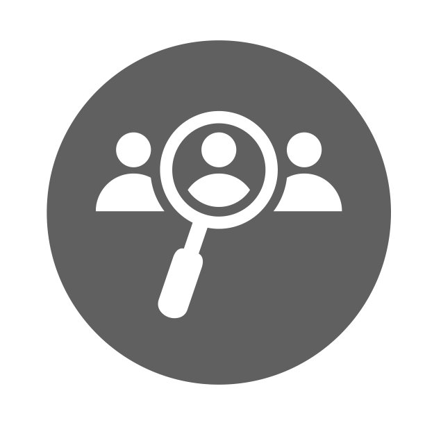 猎头，搜索，人力资源图标。灰色的矢量图形。图片下载
