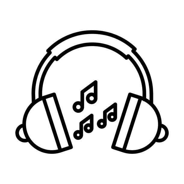 耳机图标。单薄线性耳机轮廓图标孤立在白色背景。线矢量耳机标志，网页和移动的符号。图片下载