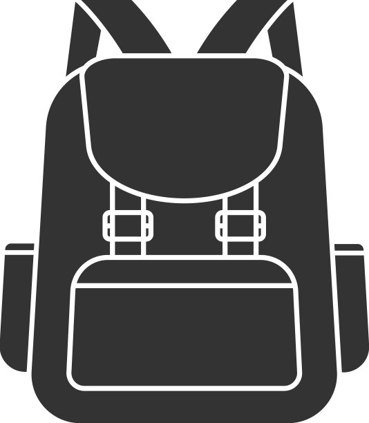 双肩包图标设计模板图片下载