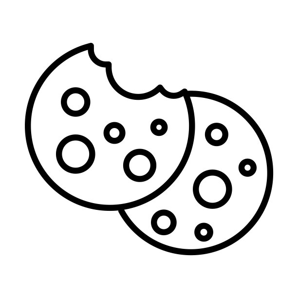 饼干图标。薄线性饼干轮廓图标孤立的白色背景。直线矢量cookie符号，网页和移动的符号。图片下载