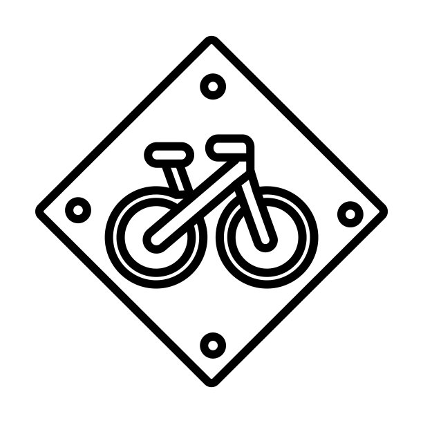 自行车图标。瘦线性自行车轮廓图标孤立的白色背景。直线矢量自行车标志，网页和移动的符号。图片下载