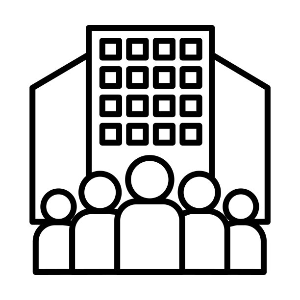 企业图标。单薄直线企业轮廓图标孤立在白色背景。直线矢量企业标志，网页和移动符号。图片下载