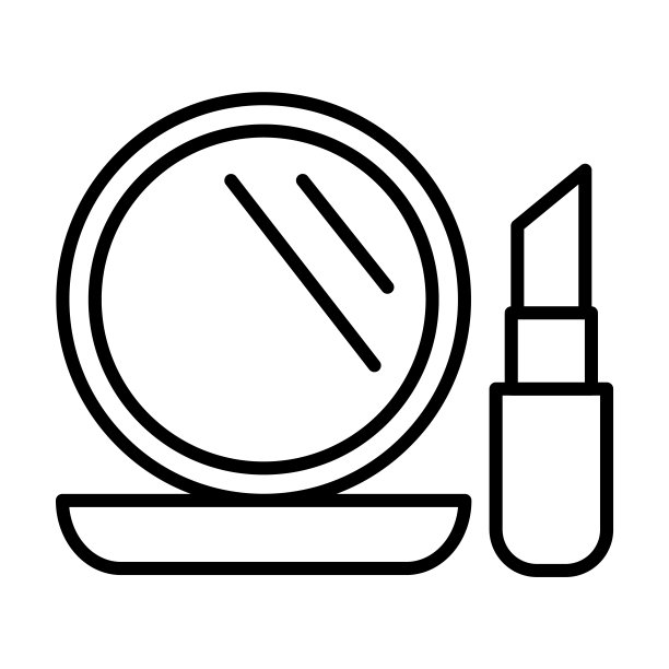 化妆品图标。薄线性化妆品轮廓图标孤立在白色背景。线条向量化妆品标志，网页和移动的符号。图片下载