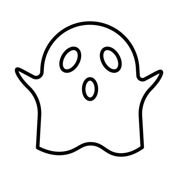 鬼图标。瘦线性鬼轮廓图标孤立在白色背景。直线矢量鬼符号，网页和移动的符号。图片下载