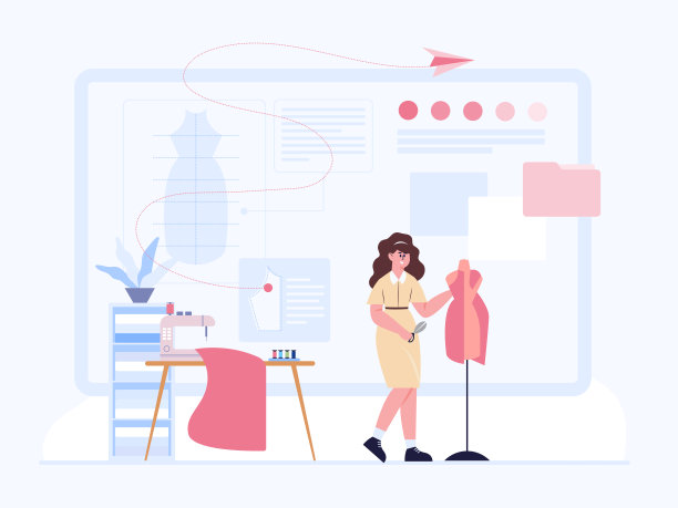 裁缝们开店，为顾客提供量身定做的服务图片下载