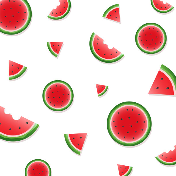西瓜背景和无缝图案图片下载