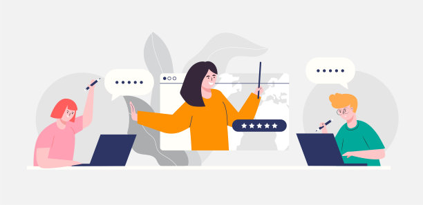 学生通过网络学习各种科目图片下载