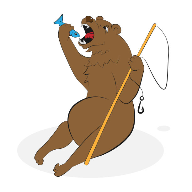 忍受钓竿吃鱼图片下载