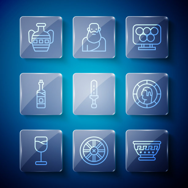 定线酒杯老木轮希腊图片下载