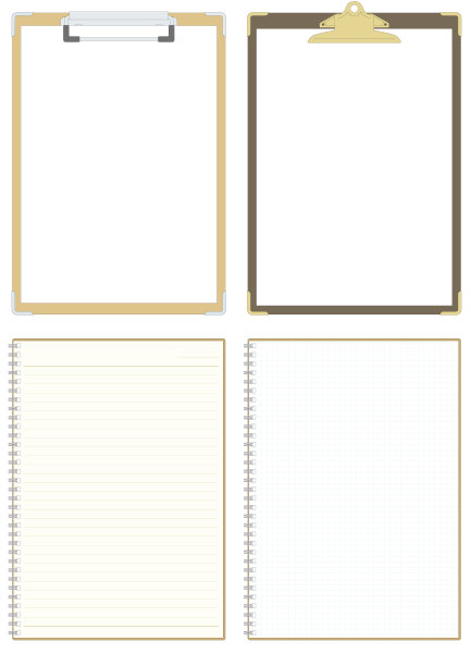 插图套装A4竖版活页夹及笔记本图片下载