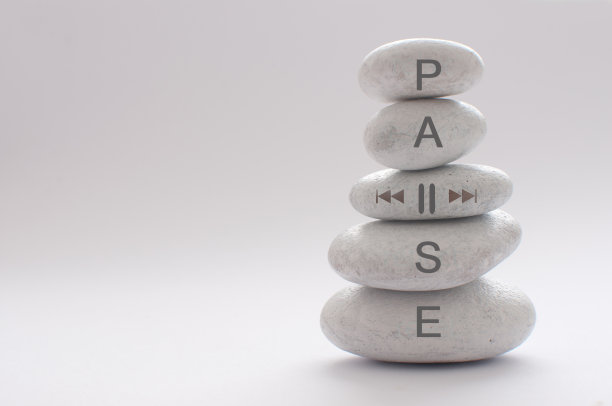 瑜伽石暂停概念图片下载