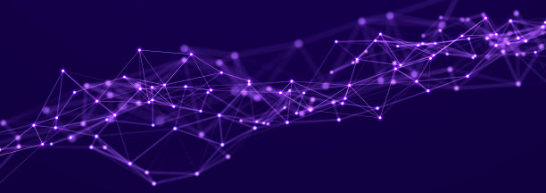 多边形背景与点和线。网络连接结构。科学和技术。3 d图片下载