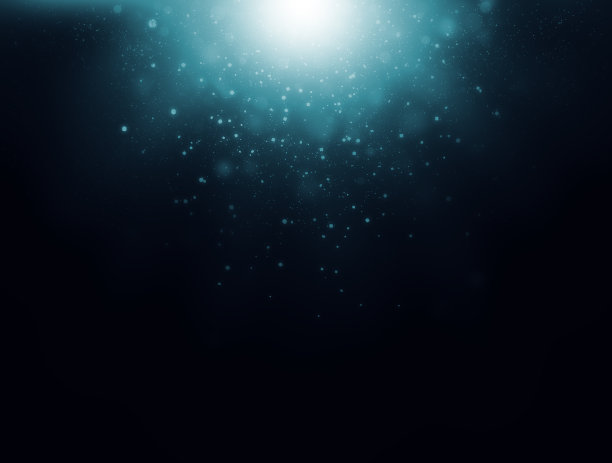 蓝色的粒子和散焦从闪光中落下图片下载