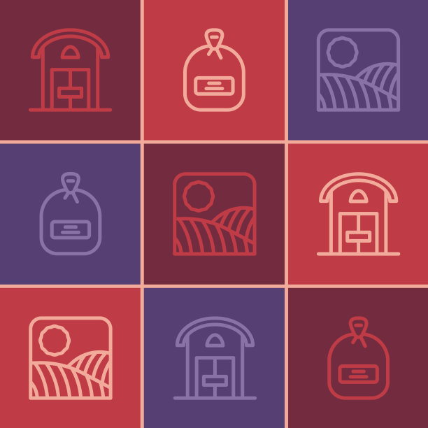 集线农舍农业麦田农场图片下载