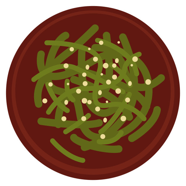 亚洲食品，蔬菜配芝麻图片下载