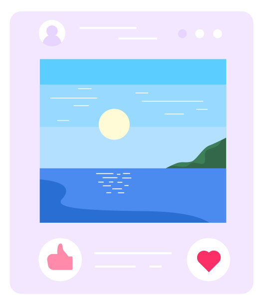 社交媒体上的帖子有美丽的风景。旅游博客图片下载