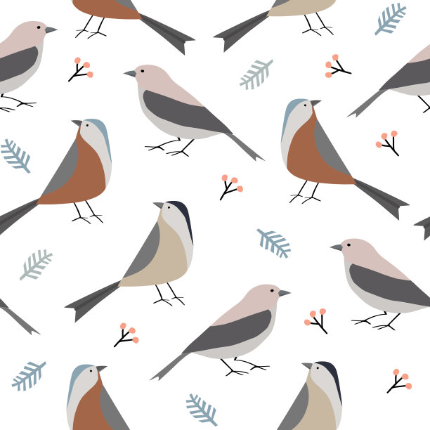 可爱的手绘圣诞无缝图案图片下载