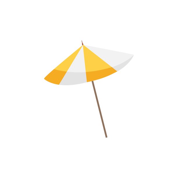 沙滩伞图标。矢量插图。图片下载