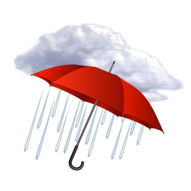 雨天图标与云和伞图片下载