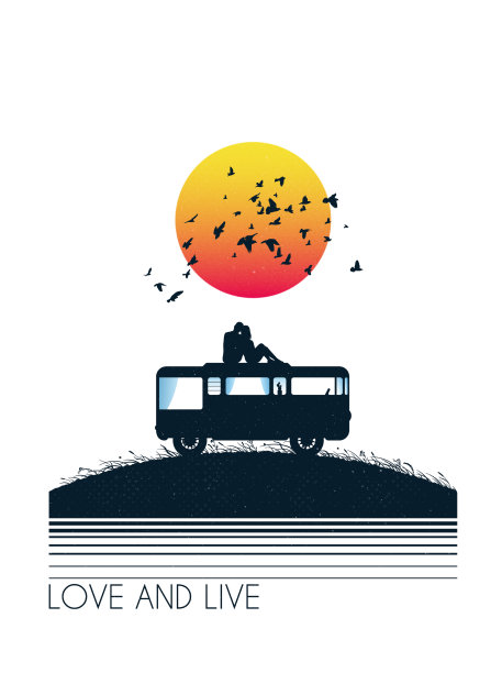 情侣在车顶，情侣在飞鸟下图片下载