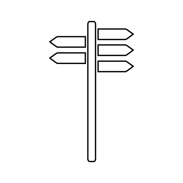 图标轮廓路标图片下载