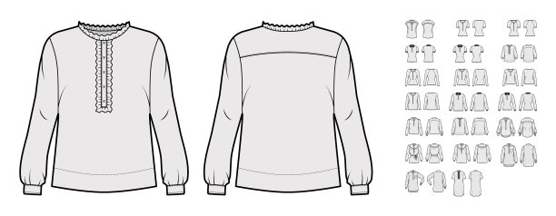 套装衬衫亨利领技术时尚图片下载
